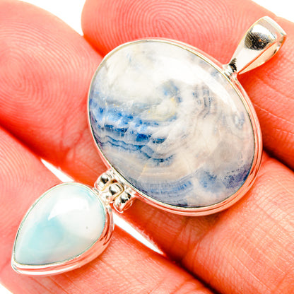 Blue Scheelite Pendants handcrafted by Ana Silver Co - PD33384