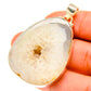 White Geode Slice Pendants handcrafted by Ana Silver Co - PD3339