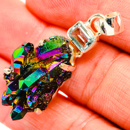 Titanium Sunshine Druzy Pendants handcrafted by Ana Silver Co - PD33395
