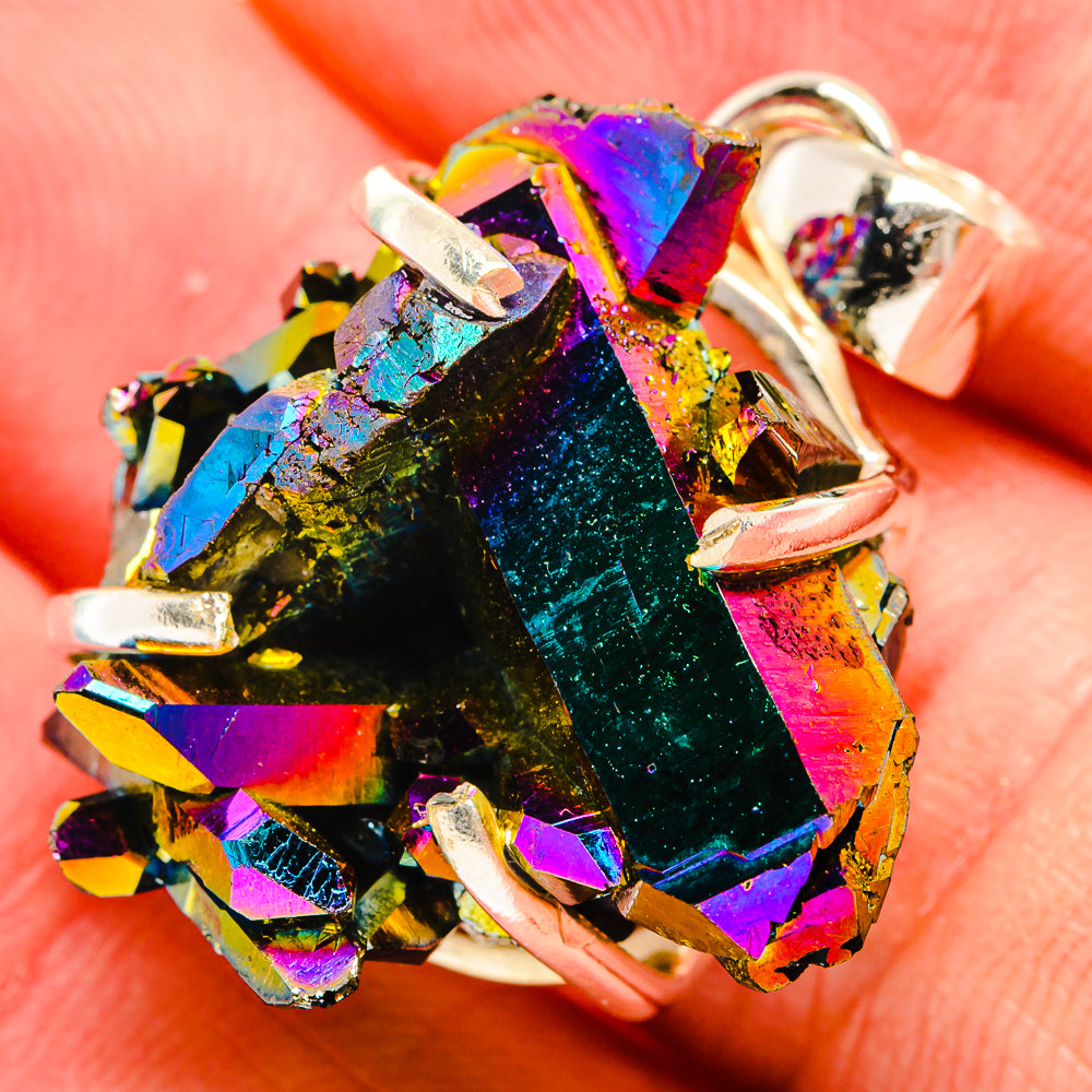 Titanium Sunshine Druzy Pendants handcrafted by Ana Silver Co - PD33396