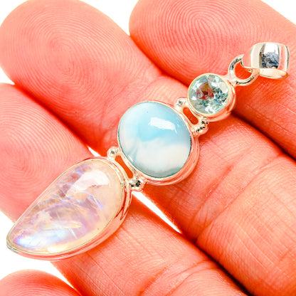 Rainbow Moonstone Pendants handcrafted by Ana Silver Co - PD33421