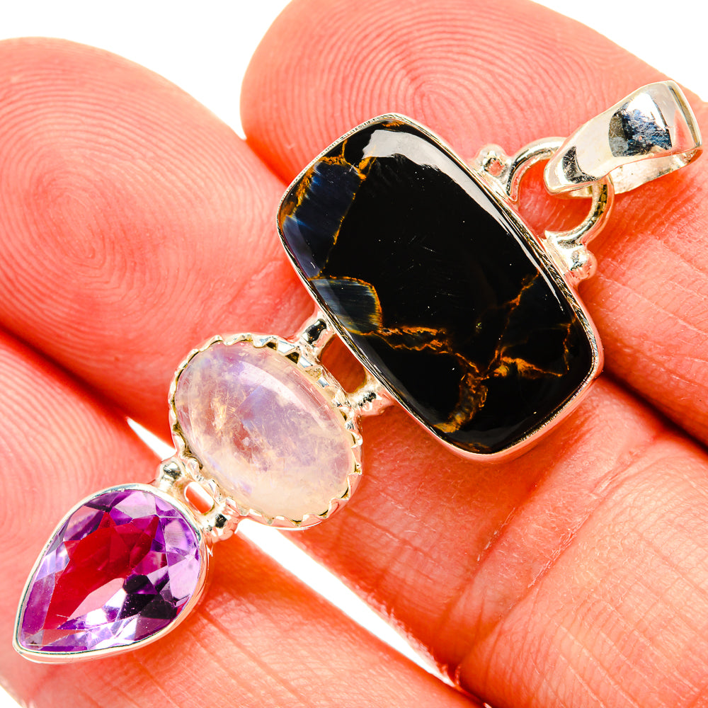 Pietersite Pendants handcrafted by Ana Silver Co - PD33426