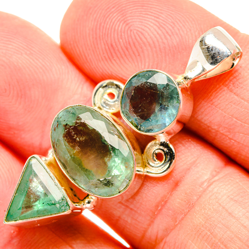 Green Fluorite Pendants handcrafted by Ana Silver Co - PD33431