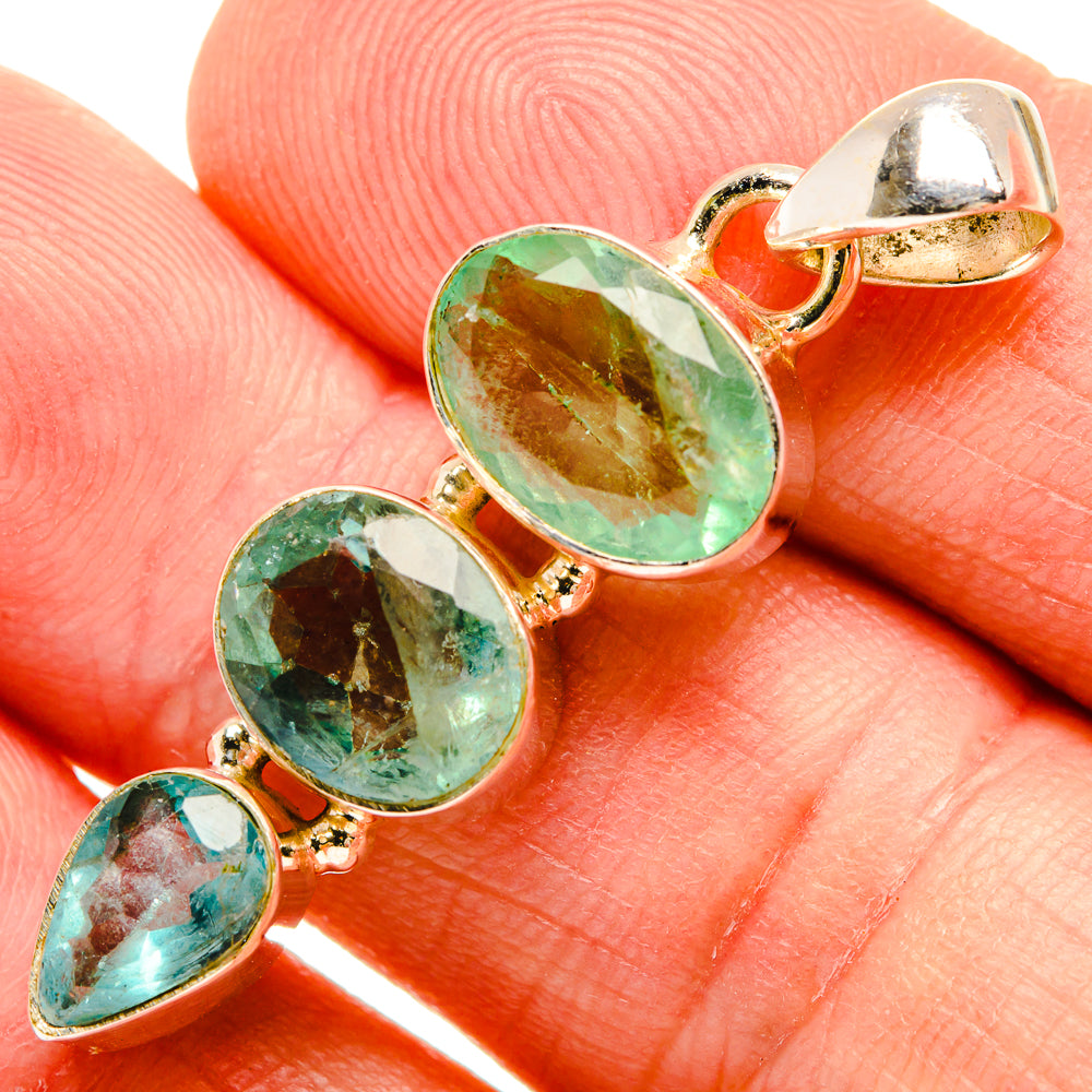 Green Fluorite Pendants handcrafted by Ana Silver Co - PD33442