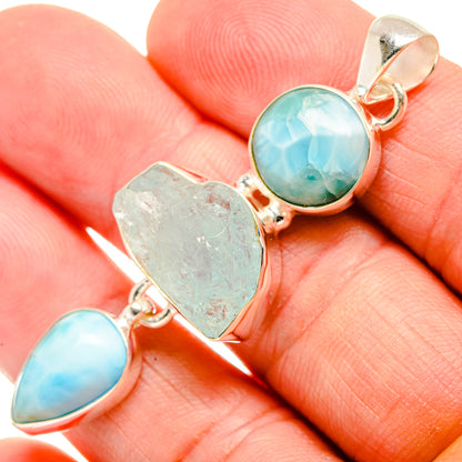 Aquamarine Pendants handcrafted by Ana Silver Co - PD33444