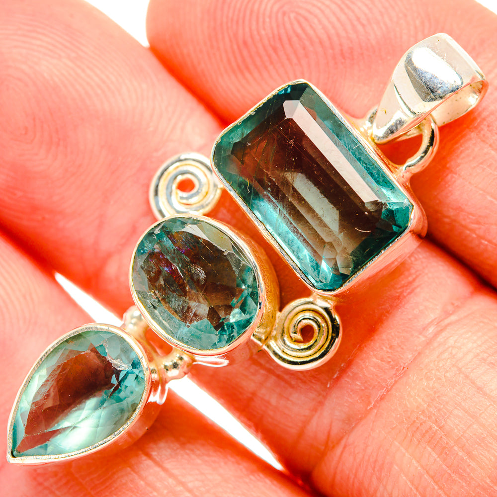 Green Fluorite Pendants handcrafted by Ana Silver Co - PD33448