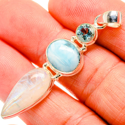 Rainbow Moonstone Pendants handcrafted by Ana Silver Co - PD33460