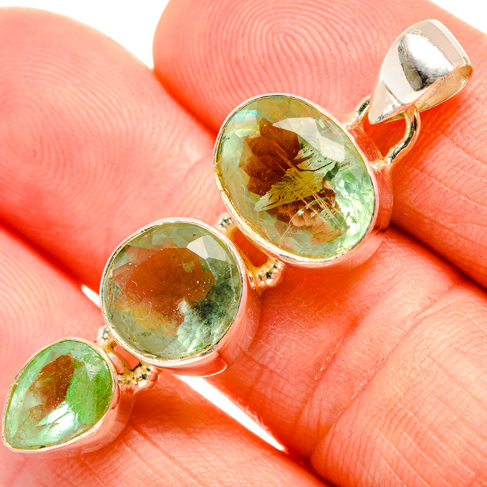 Green Fluorite Pendants handcrafted by Ana Silver Co - PD33463