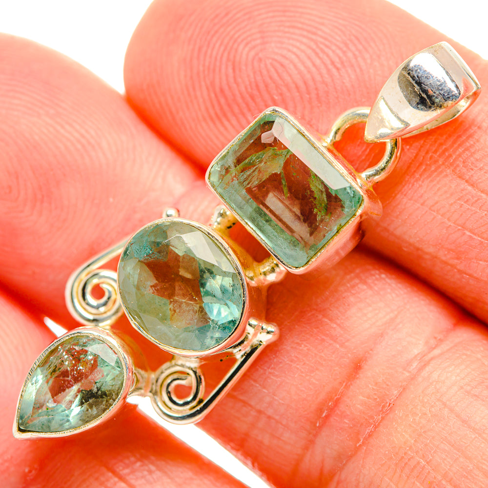 Green Fluorite Pendants handcrafted by Ana Silver Co - PD33469