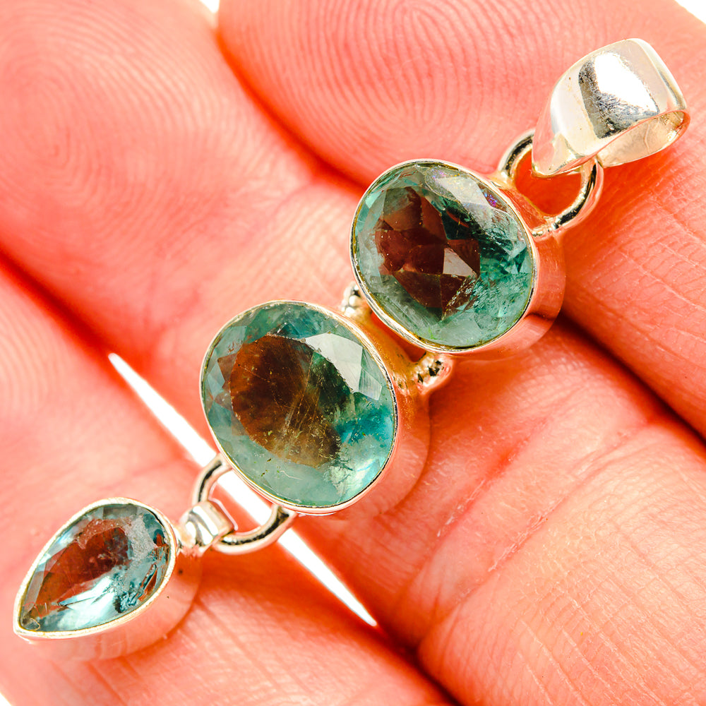 Green Fluorite Pendants handcrafted by Ana Silver Co - PD33473
