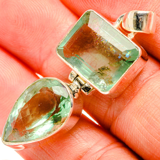 Green Fluorite Pendants handcrafted by Ana Silver Co - PD33476