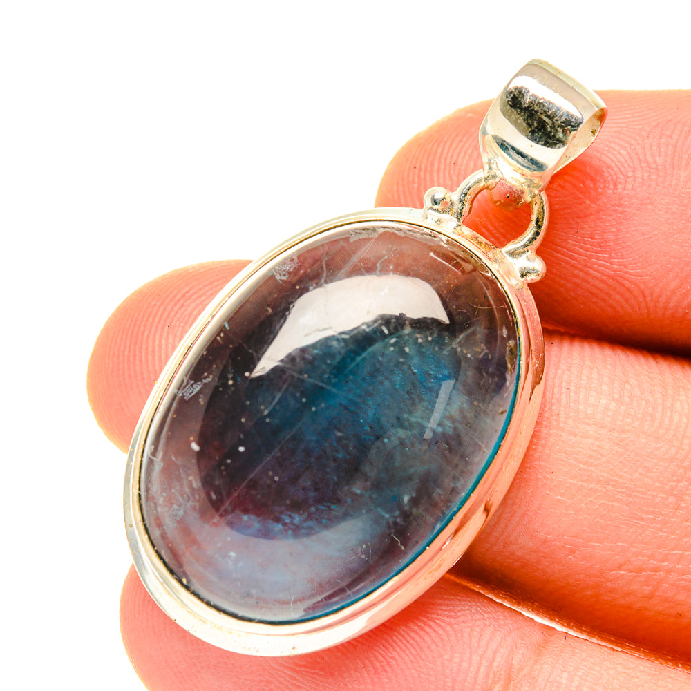 Blue Fluorite Pendants handcrafted by Ana Silver Co - PD3348
