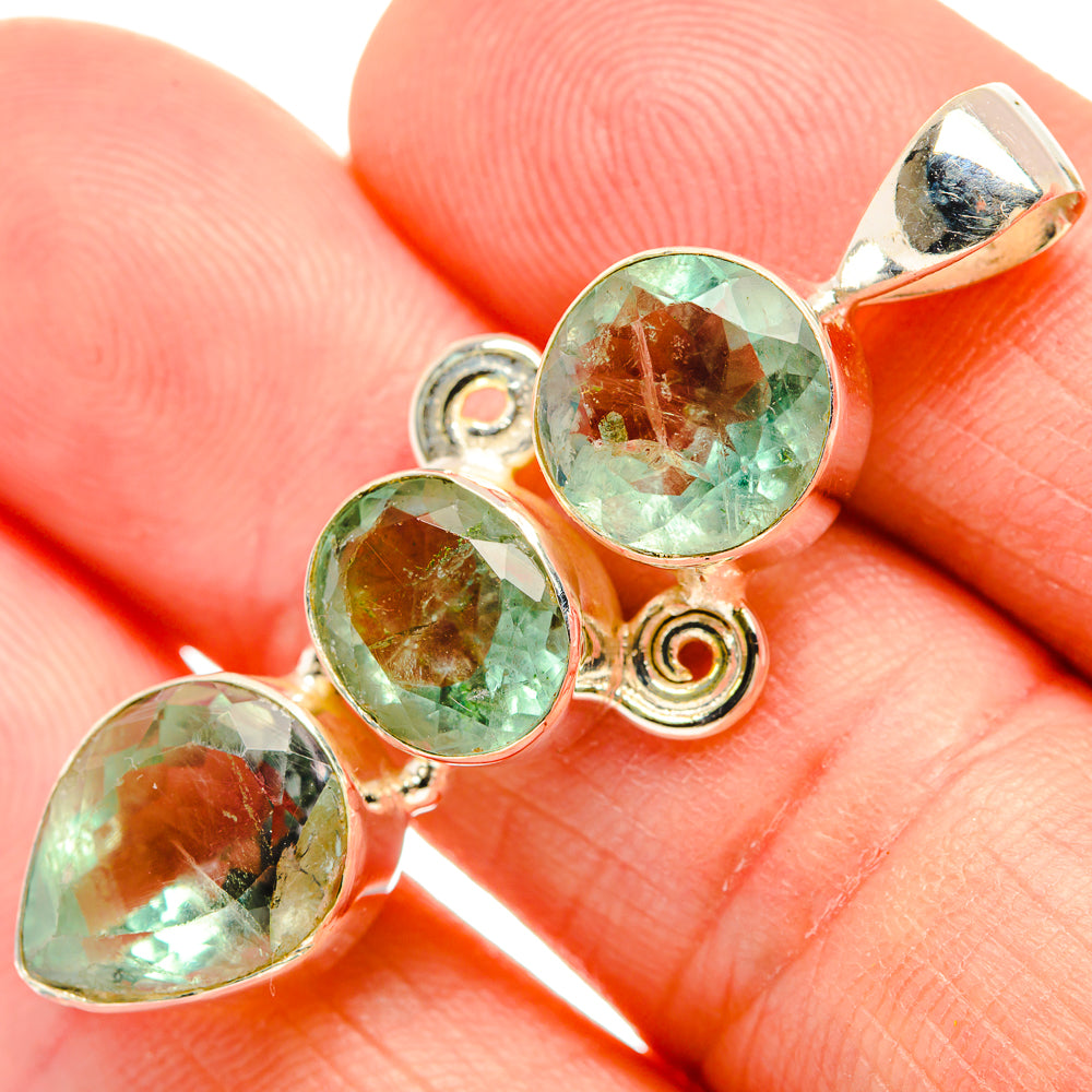 Green Fluorite Pendants handcrafted by Ana Silver Co - PD33480