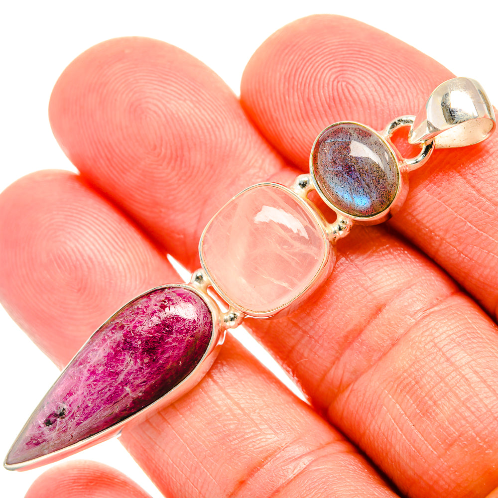 Russian Eudialyte Pendants handcrafted by Ana Silver Co - PD33486