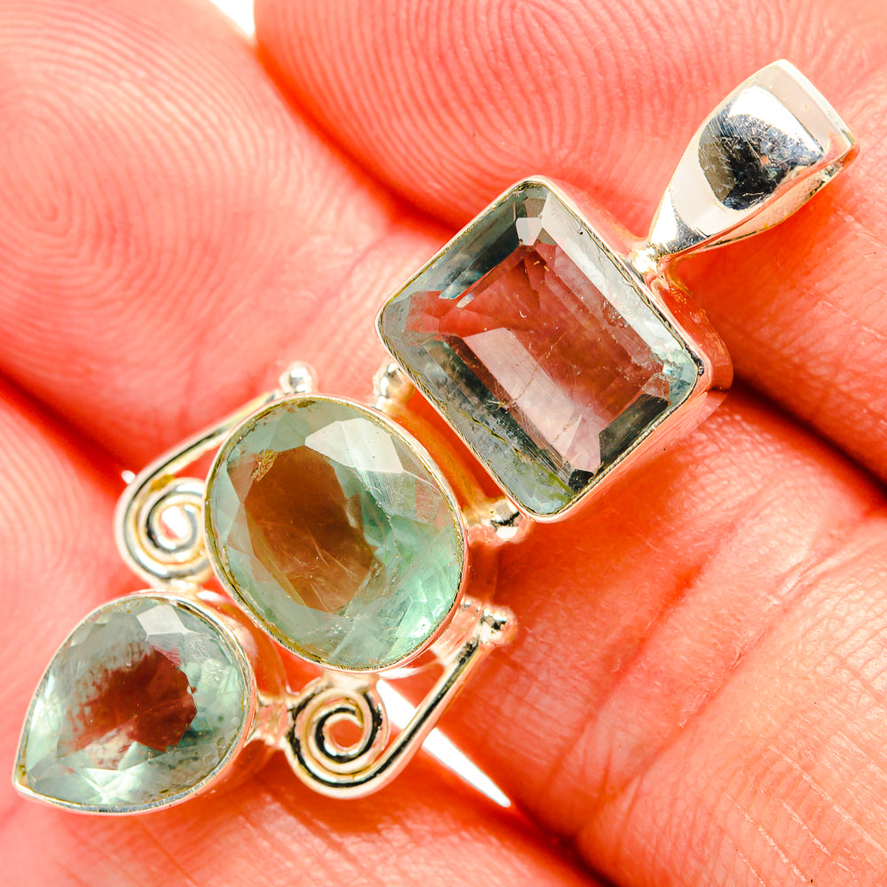 Green Fluorite Pendants handcrafted by Ana Silver Co - PD33500