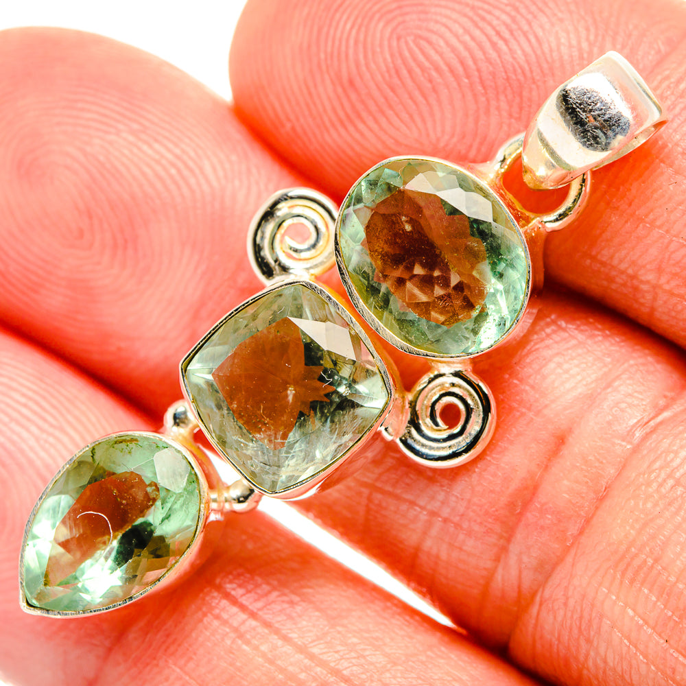 Green Fluorite Pendants handcrafted by Ana Silver Co - PD33506