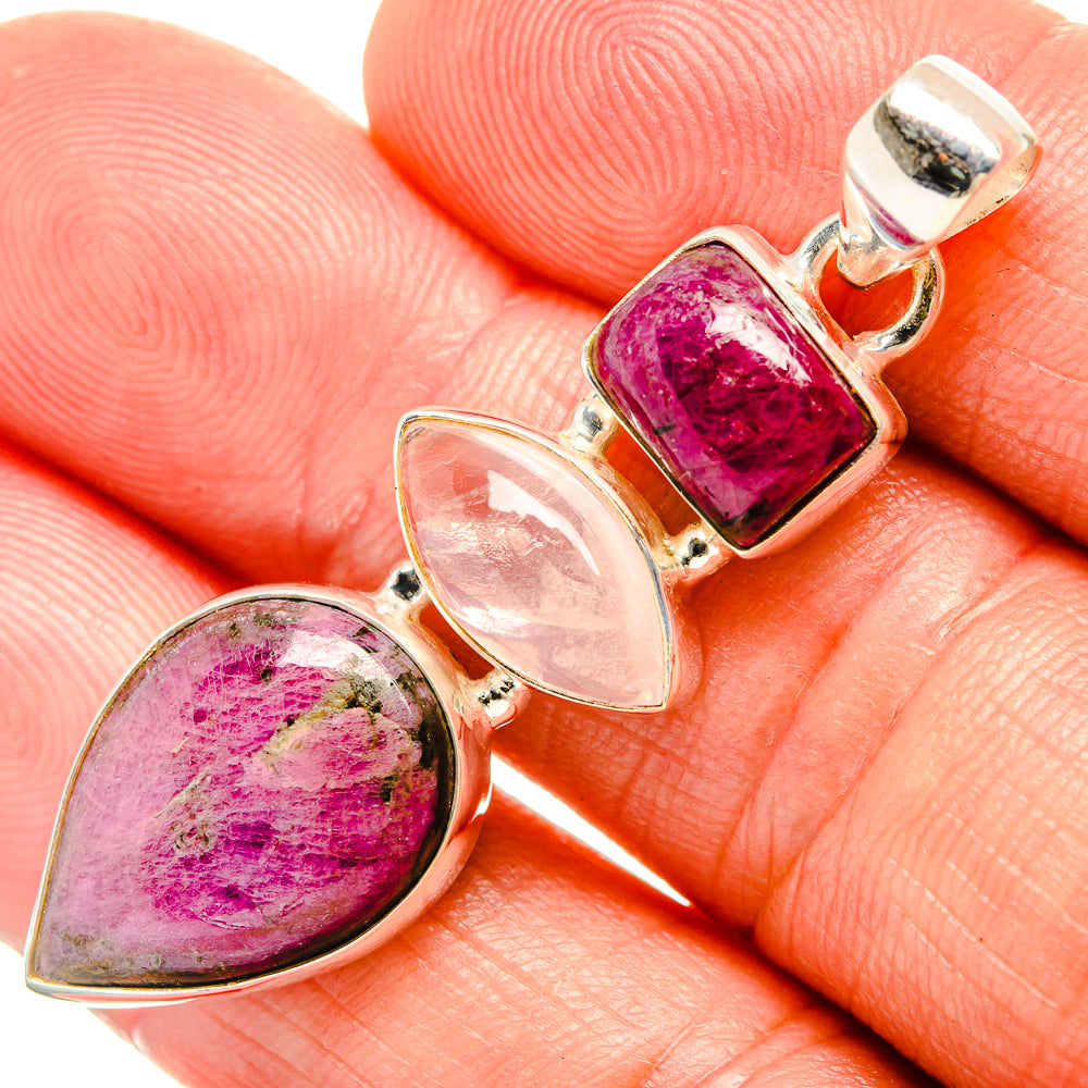 Russian Eudialyte Pendants handcrafted by Ana Silver Co - PD33511