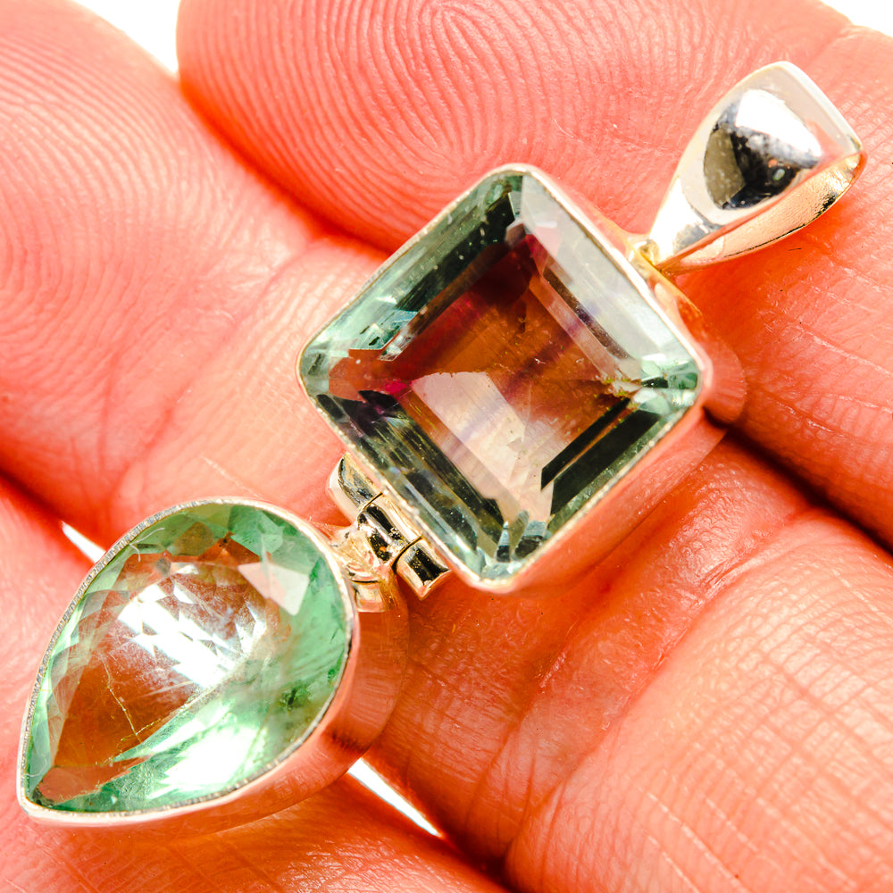 Green Fluorite Pendants handcrafted by Ana Silver Co - PD33512