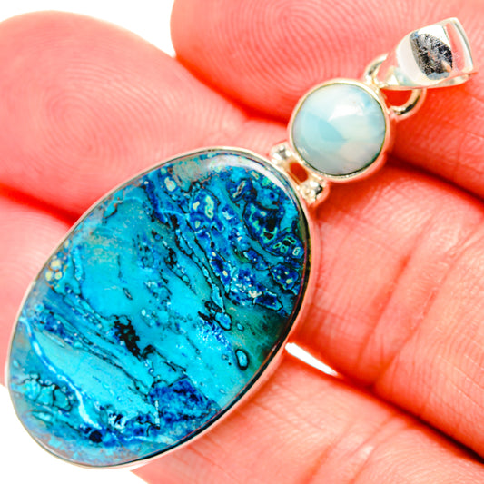 Chrysocolla Pendants handcrafted by Ana Silver Co - PD33516