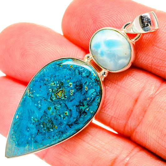 Chrysocolla Pendants handcrafted by Ana Silver Co - PD33517