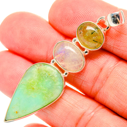 Peruvian Opal Pendants handcrafted by Ana Silver Co - PD33527