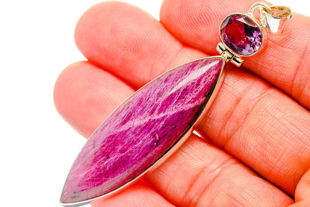 Ruby Fuchsite Pendants handcrafted by Ana Silver Co - PD33532