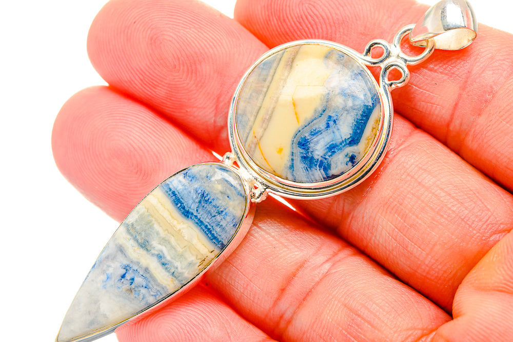 Blue Scheelite Pendants handcrafted by Ana Silver Co - PD33533