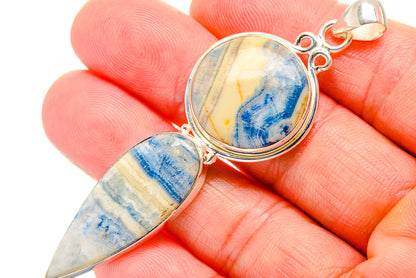 Blue Scheelite Pendants handcrafted by Ana Silver Co - PD33533
