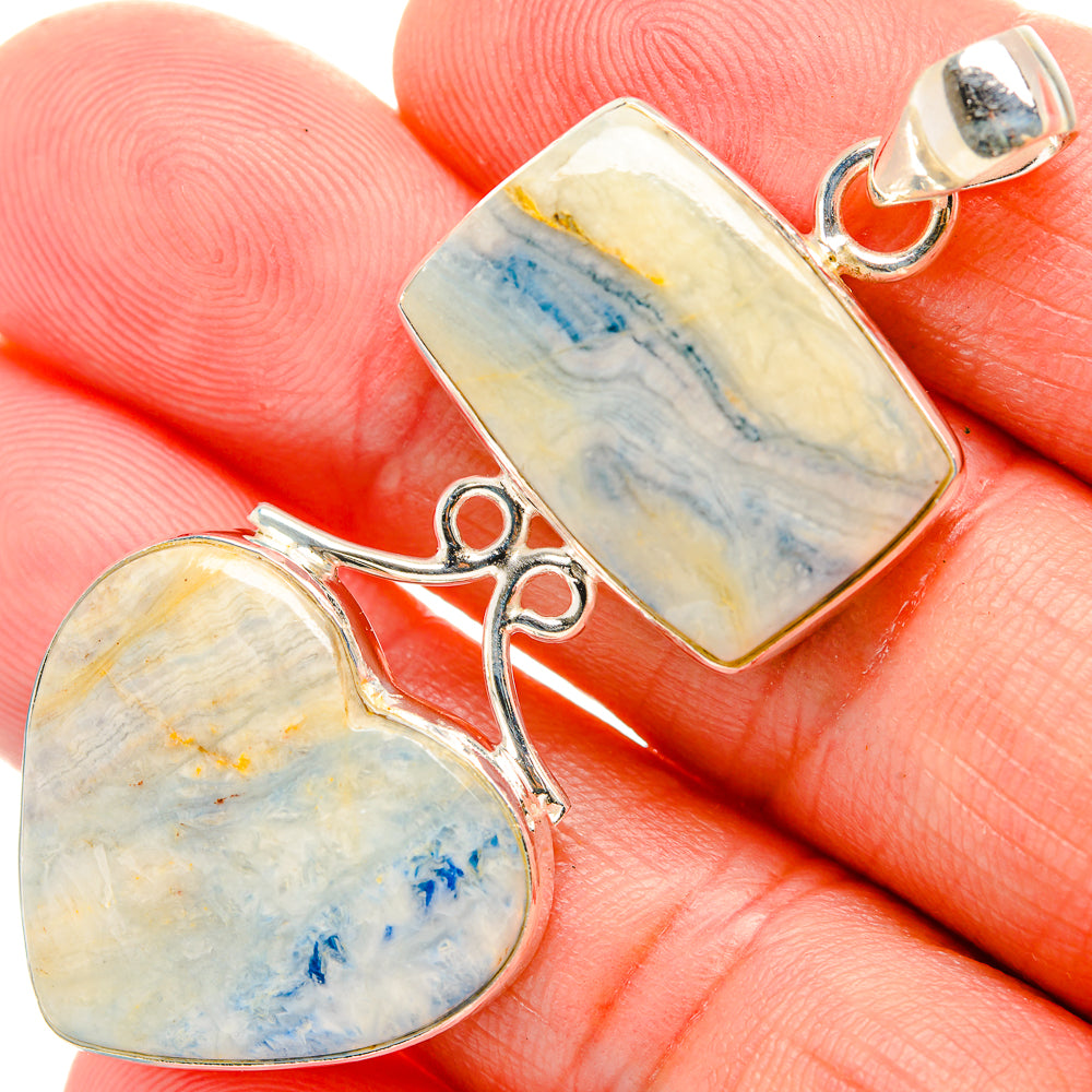 Blue Scheelite Pendants handcrafted by Ana Silver Co - PD33534