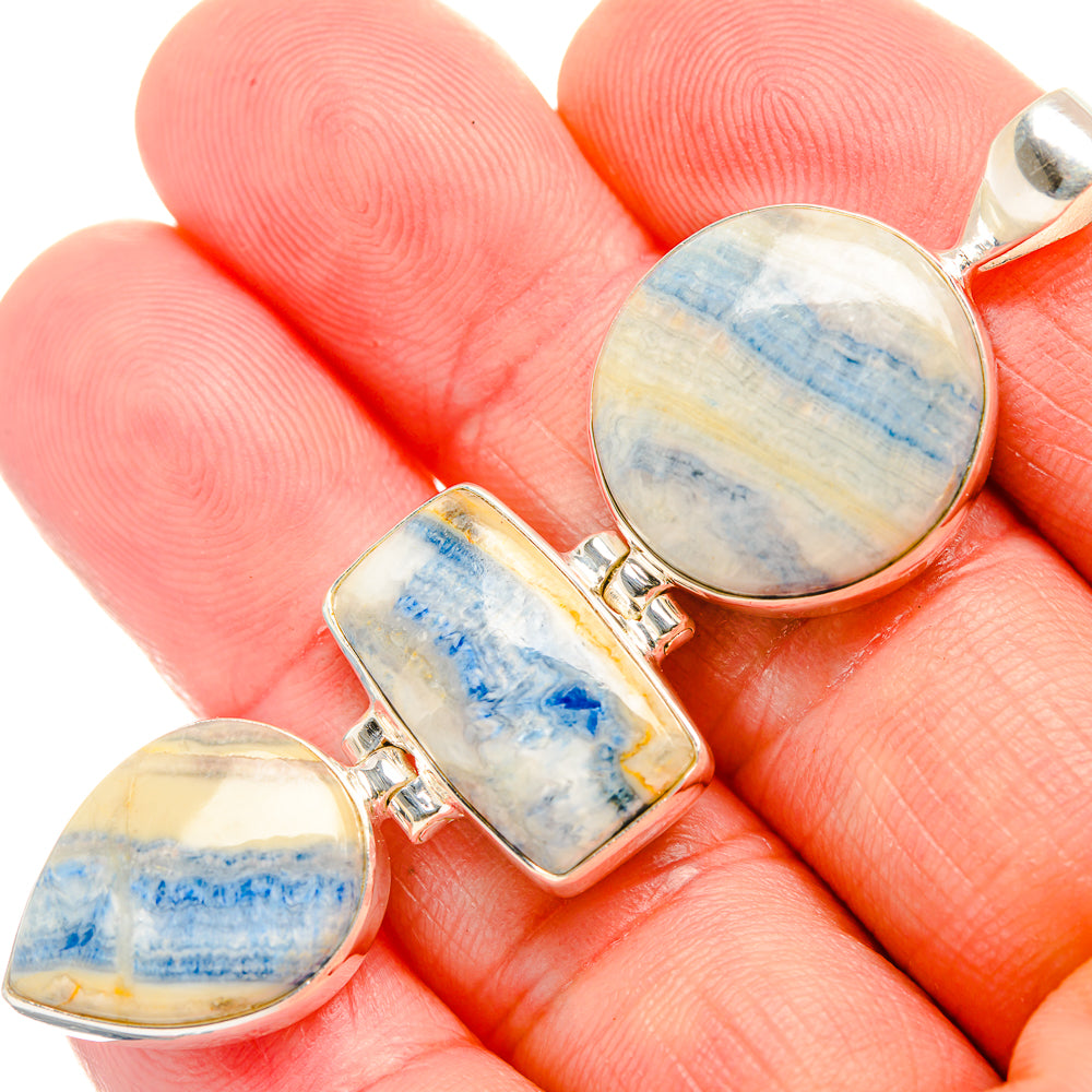 Blue Scheelite Pendants handcrafted by Ana Silver Co - PD33535