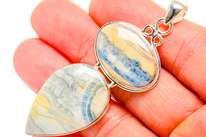 Blue Scheelite Pendants handcrafted by Ana Silver Co - PD33536