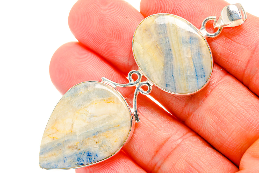 Blue Scheelite Pendants handcrafted by Ana Silver Co - PD33537