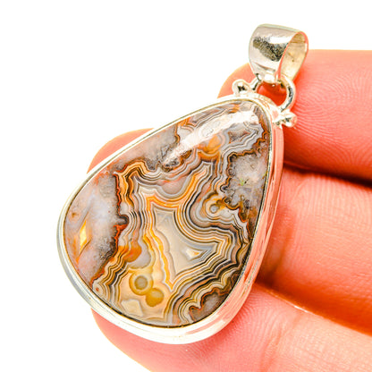 Crazy Lace Agate Pendants handcrafted by Ana Silver Co - PD3354