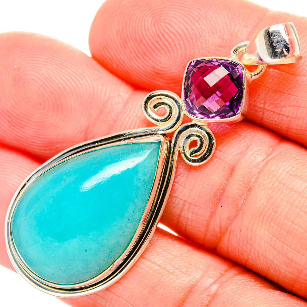 Amazonite Pendants handcrafted by Ana Silver Co - PD33546