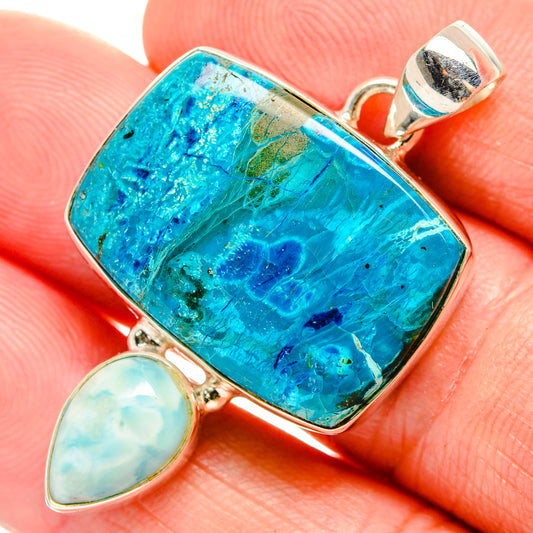 Chrysocolla Pendants handcrafted by Ana Silver Co - PD33558