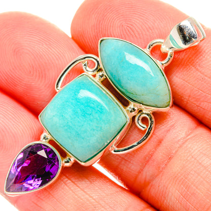 Amazonite Pendants handcrafted by Ana Silver Co - PD33561