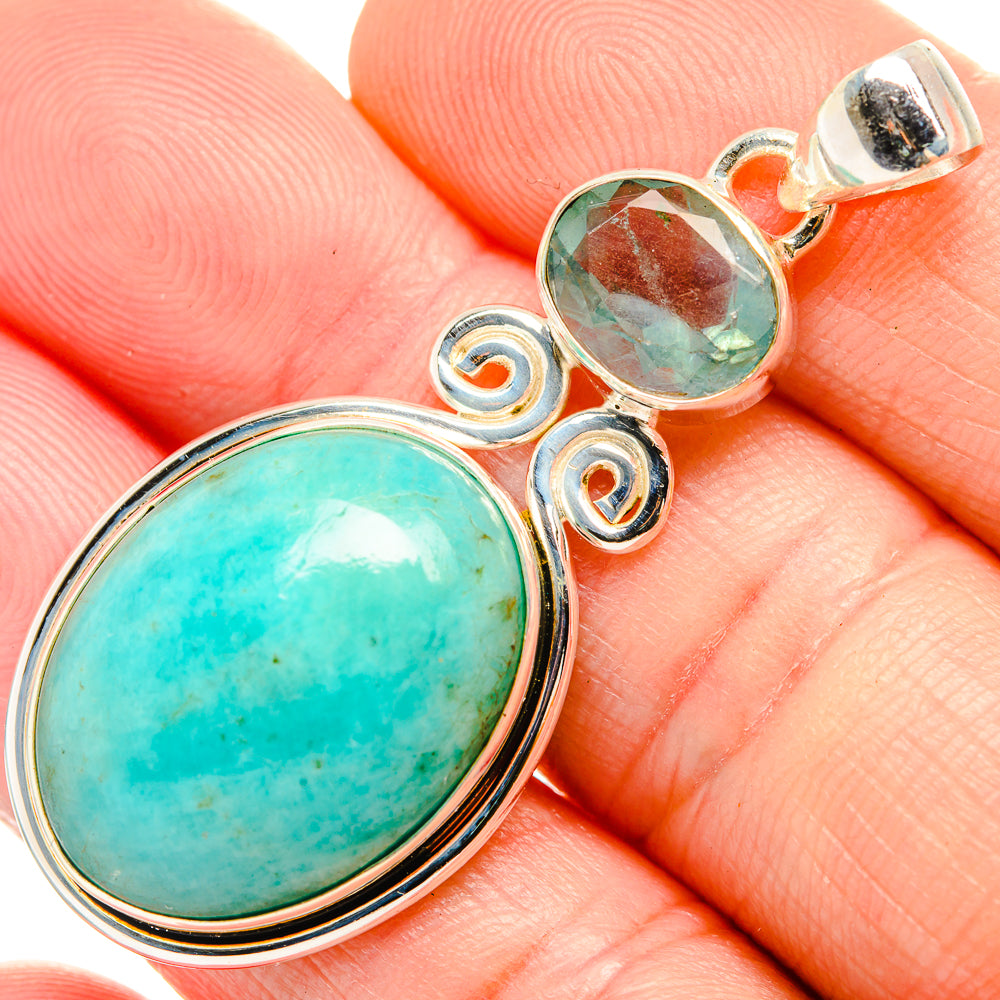 Amazonite Pendants handcrafted by Ana Silver Co - PD33564