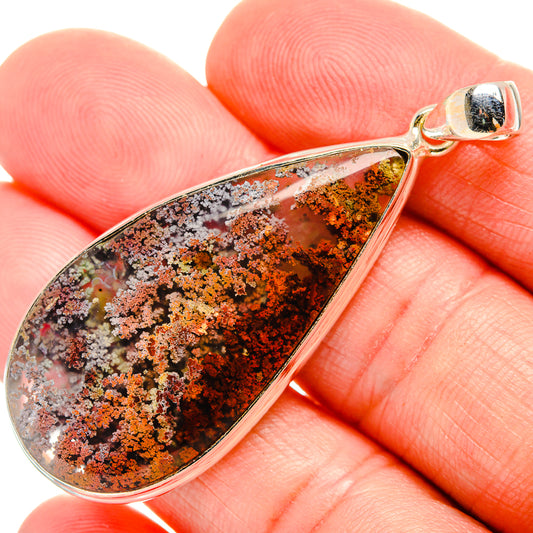Plume Agate Pendants handcrafted by Ana Silver Co - PD33565