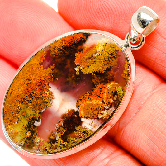 Indonesian Plume Agate Pendants handcrafted by Ana Silver Co - PD33568