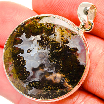 Indonesian Plume Agate Pendants handcrafted by Ana Silver Co - PD33571