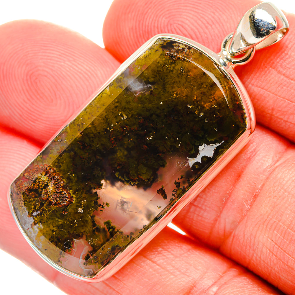 Indonesian Plume Agate Pendants handcrafted by Ana Silver Co - PD33576