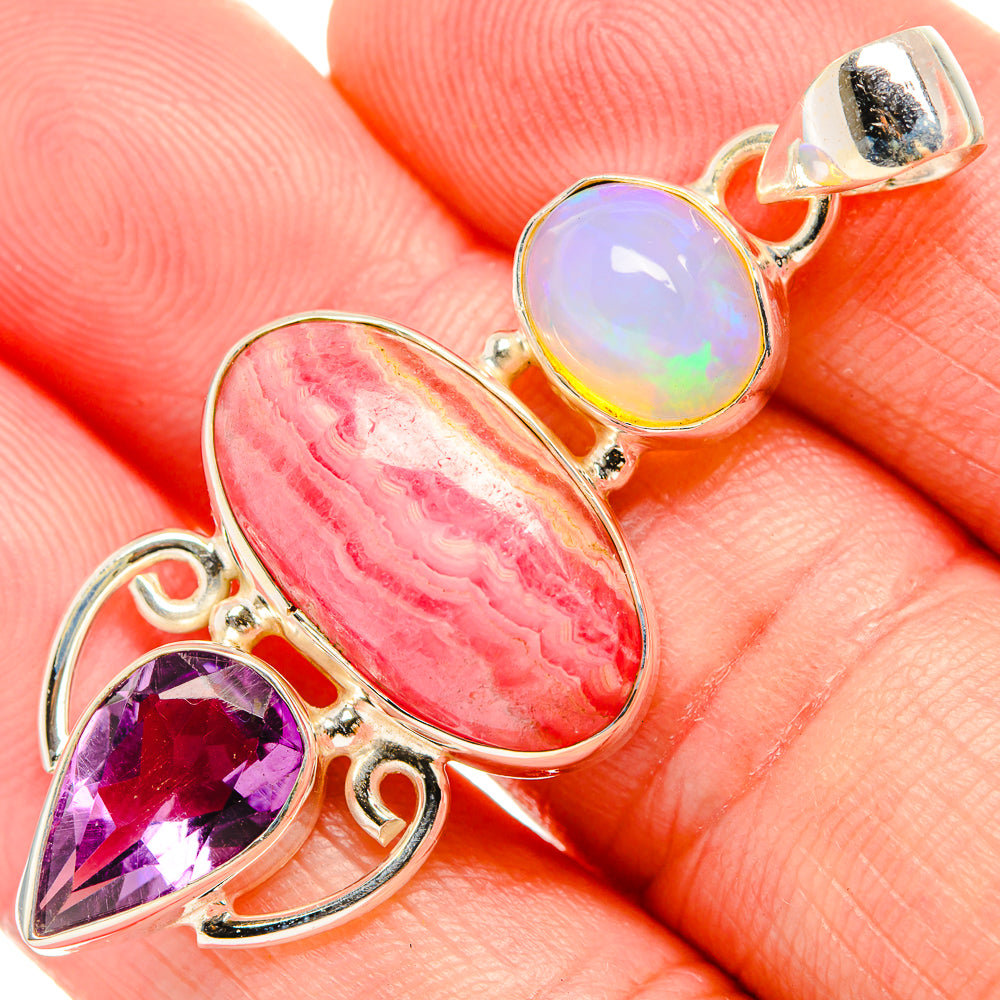 Rhodochrosite Pendants handcrafted by Ana Silver Co - PD33582