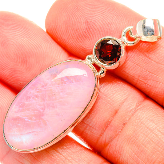 Pink Moonstone Pendants handcrafted by Ana Silver Co - PD33594
