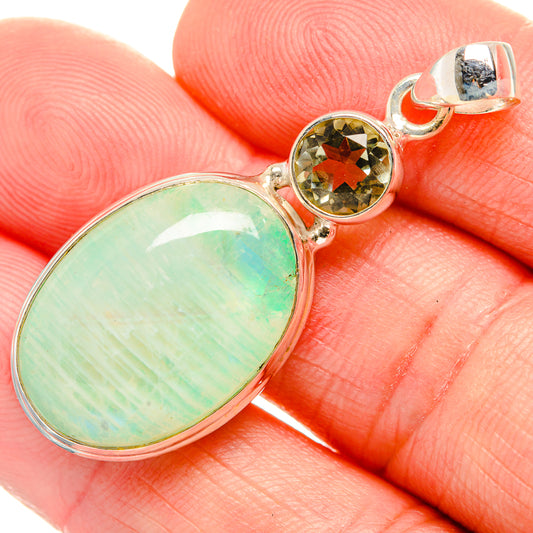 Green Moonstone Pendants handcrafted by Ana Silver Co - PD33596