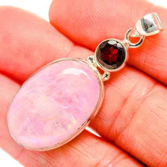 Pink Moonstone Pendants handcrafted by Ana Silver Co - PD33599