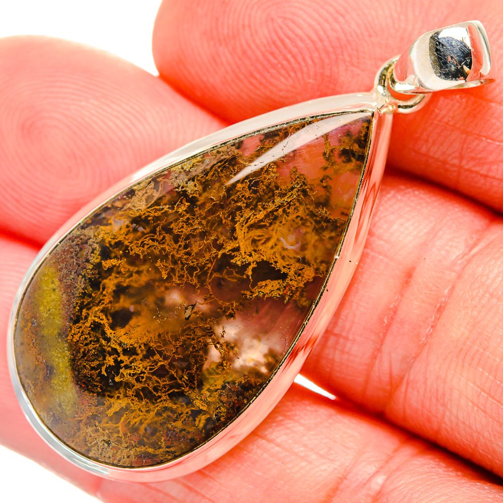 Indonesian Plume Agate Pendants handcrafted by Ana Silver Co - PD33600