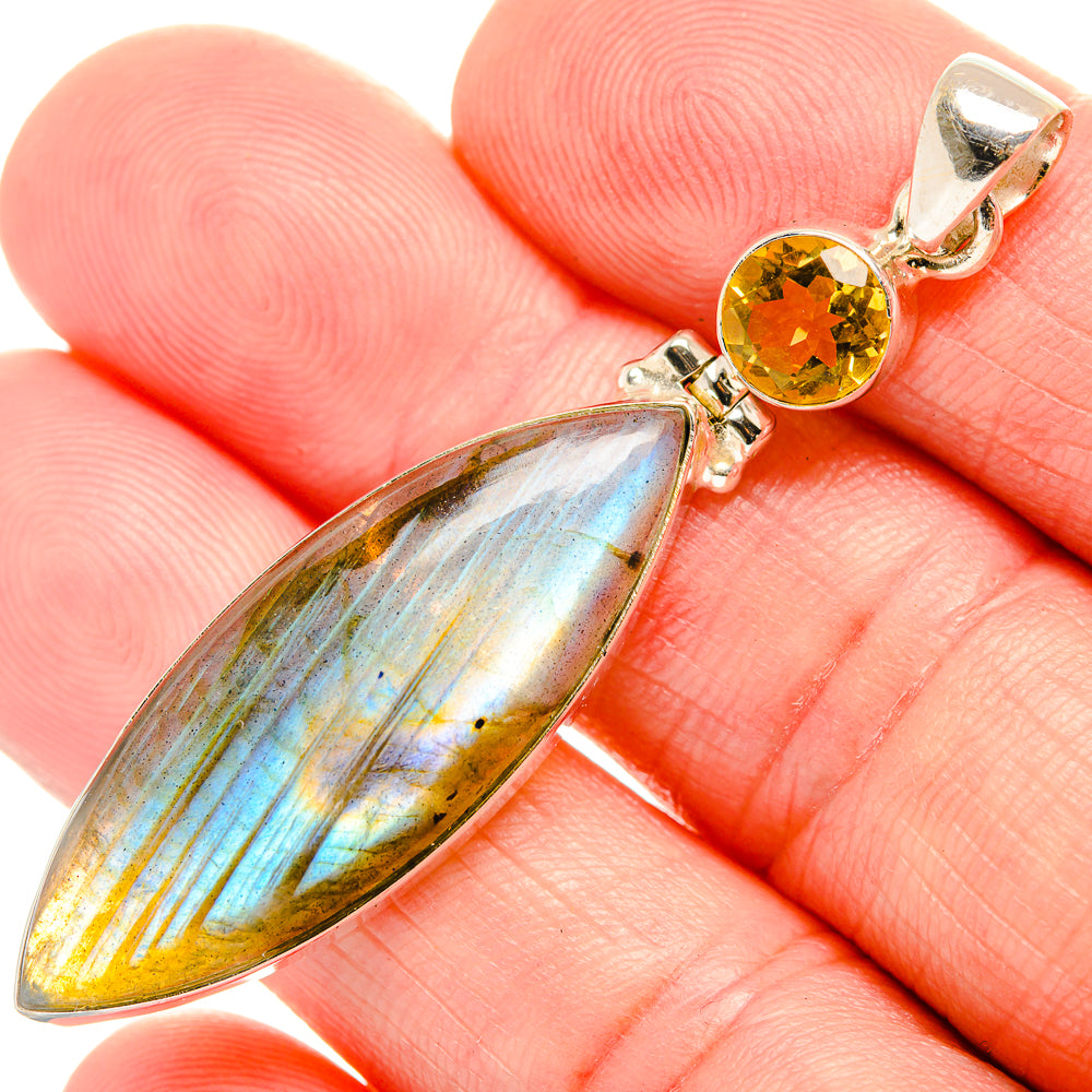 Labradorite Pendants handcrafted by Ana Silver Co - PD33606