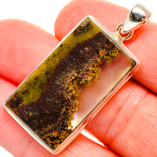 Indonesian Plume Agate Pendants handcrafted by Ana Silver Co - PD33609