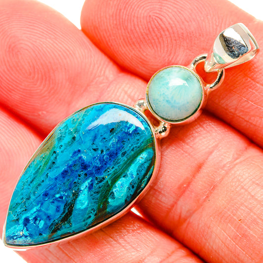 Chrysocolla Pendants handcrafted by Ana Silver Co - PD33637