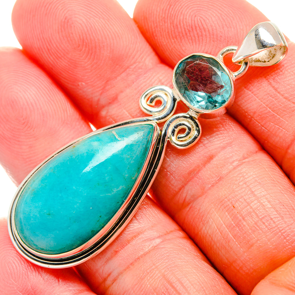 Amazonite Pendants handcrafted by Ana Silver Co - PD33649